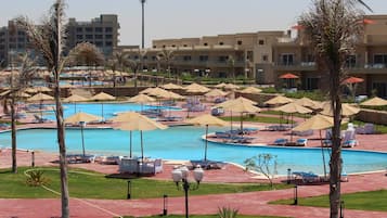 Seasonal outdoor pool, open 8:00 AM to 6:00 PM, pool cabanas (surcharge)