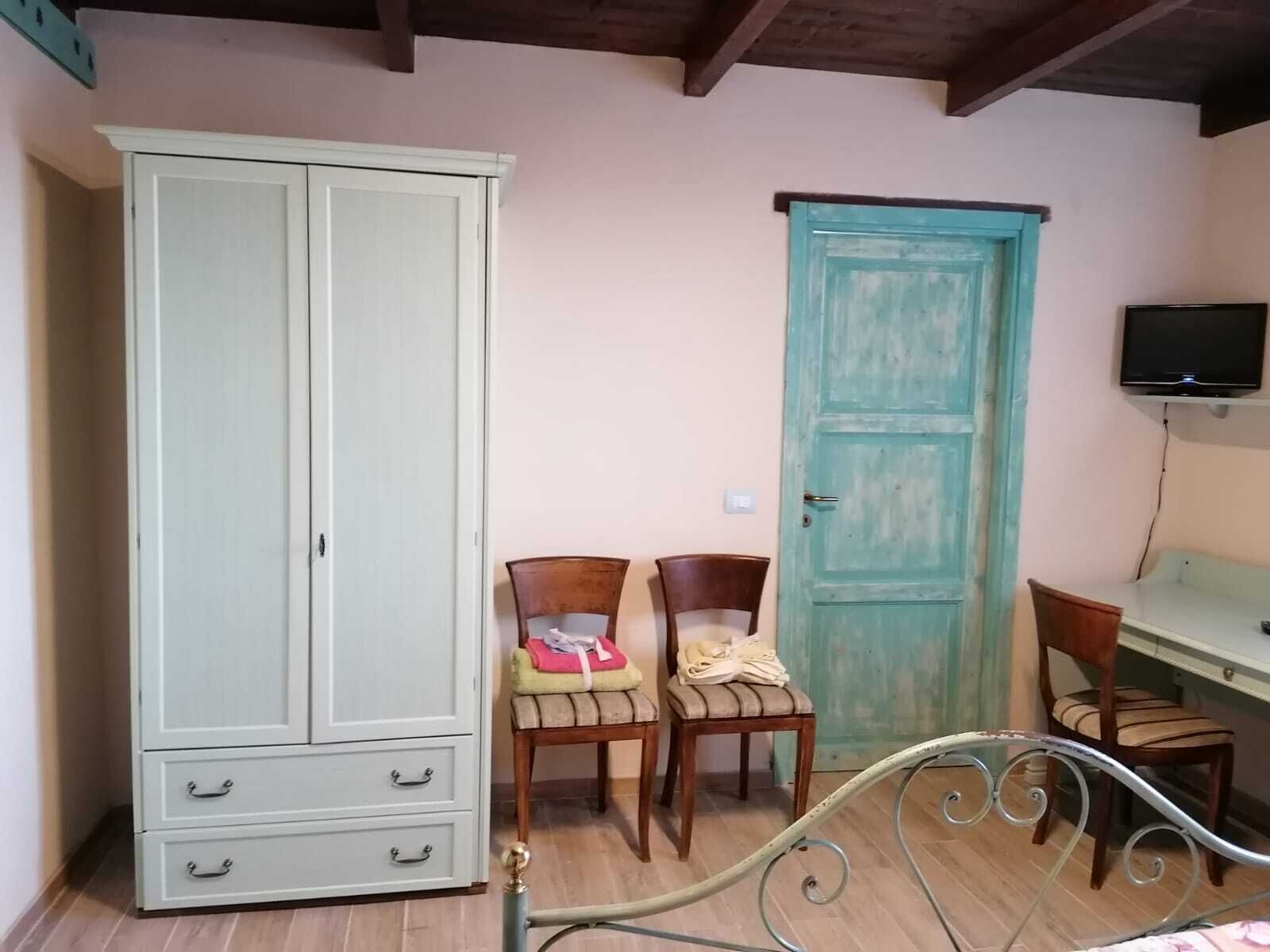 Individually decorated, individually furnished, desk, laptop workspace