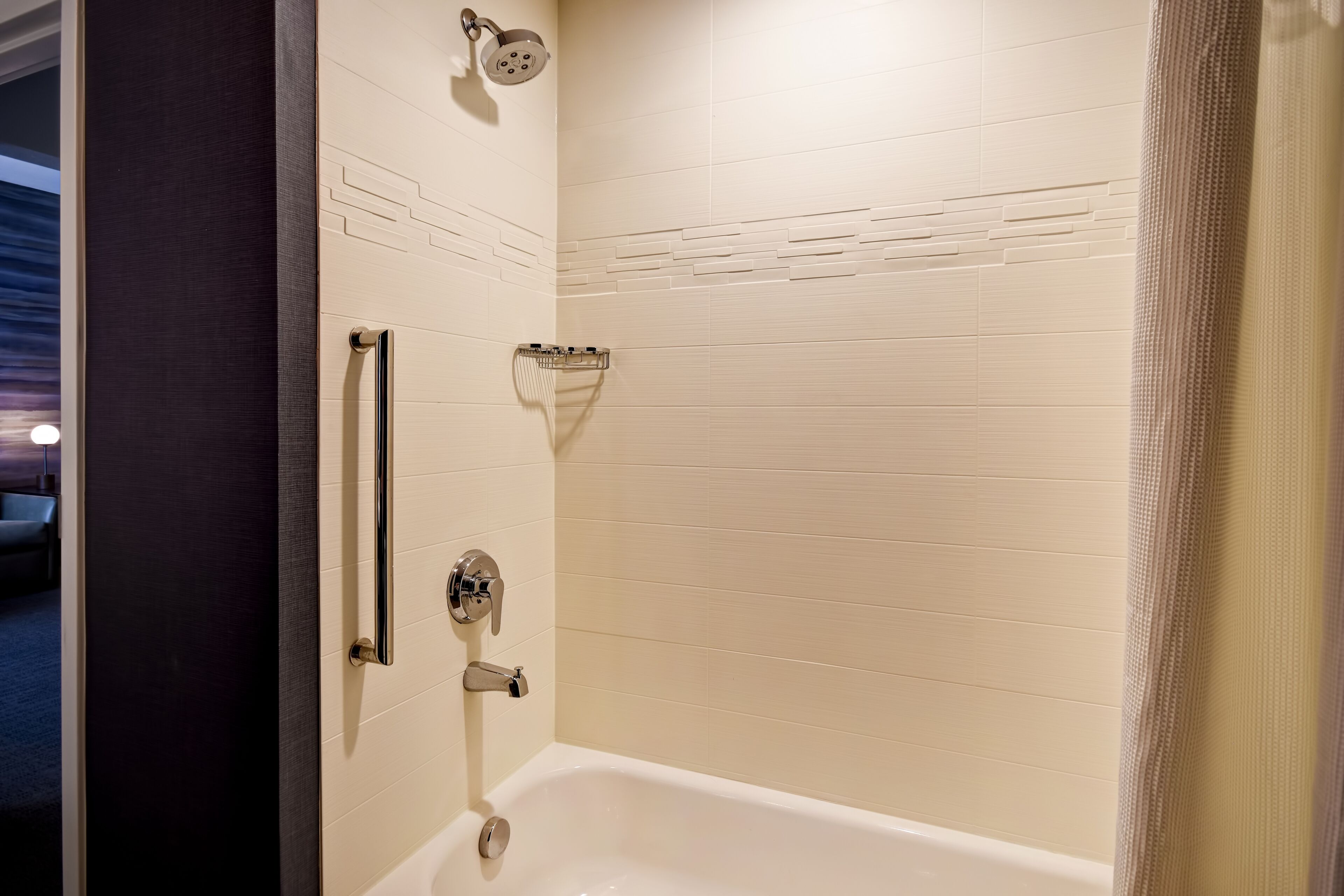 free toiletries, hair dryer, towels