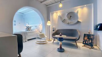 Deluxe Double Room, Beach View (Second Floor) | Egyptian cotton sheets, premium bedding, pillowtop beds, minibar