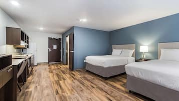 Room, 2 Queen Beds, Accessible, Non Smoking | Desk, laptop workspace, iron/ironing board, free WiFi