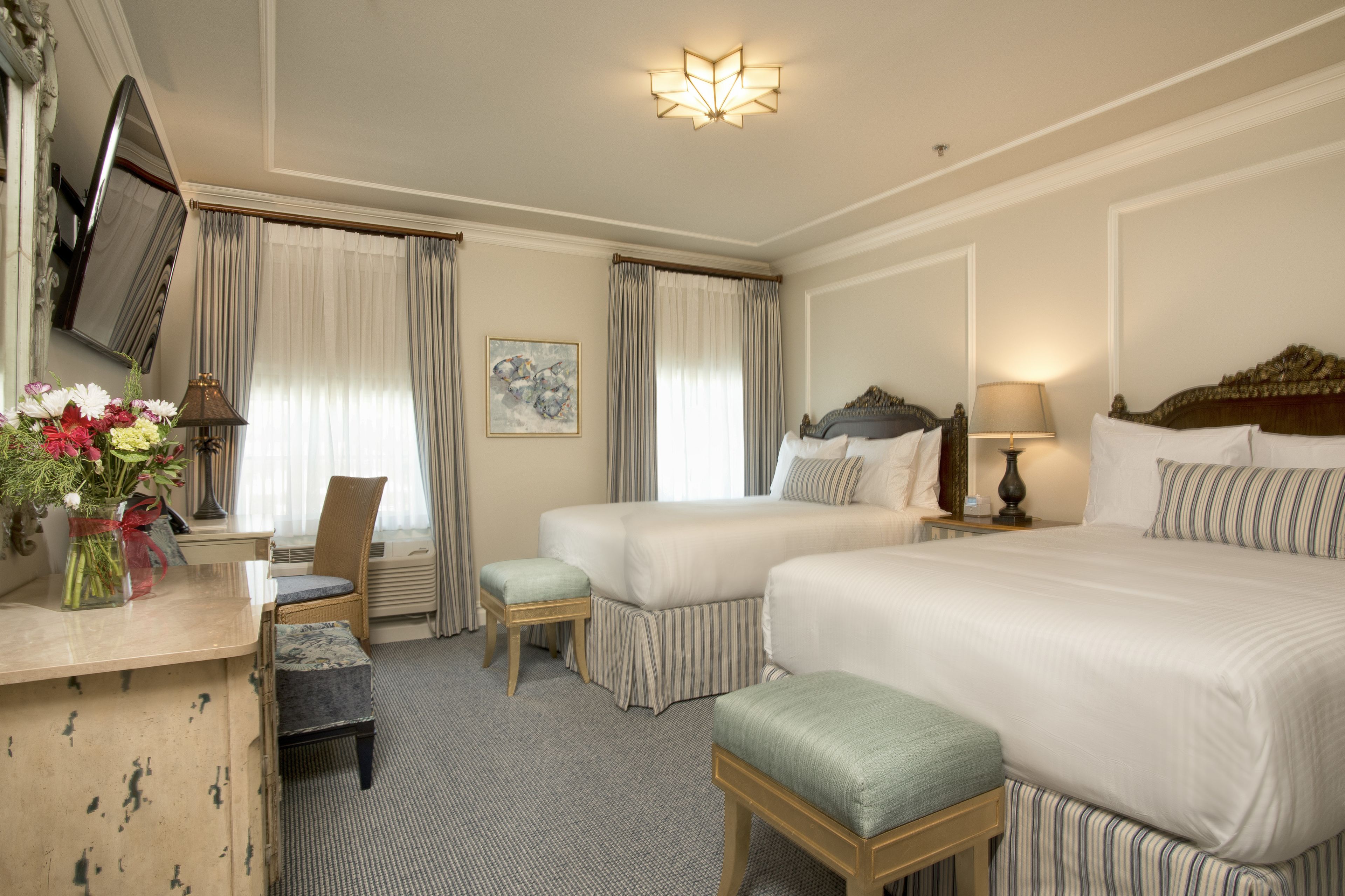 Room 302, 2 Double Beds, Non Smoking | City view