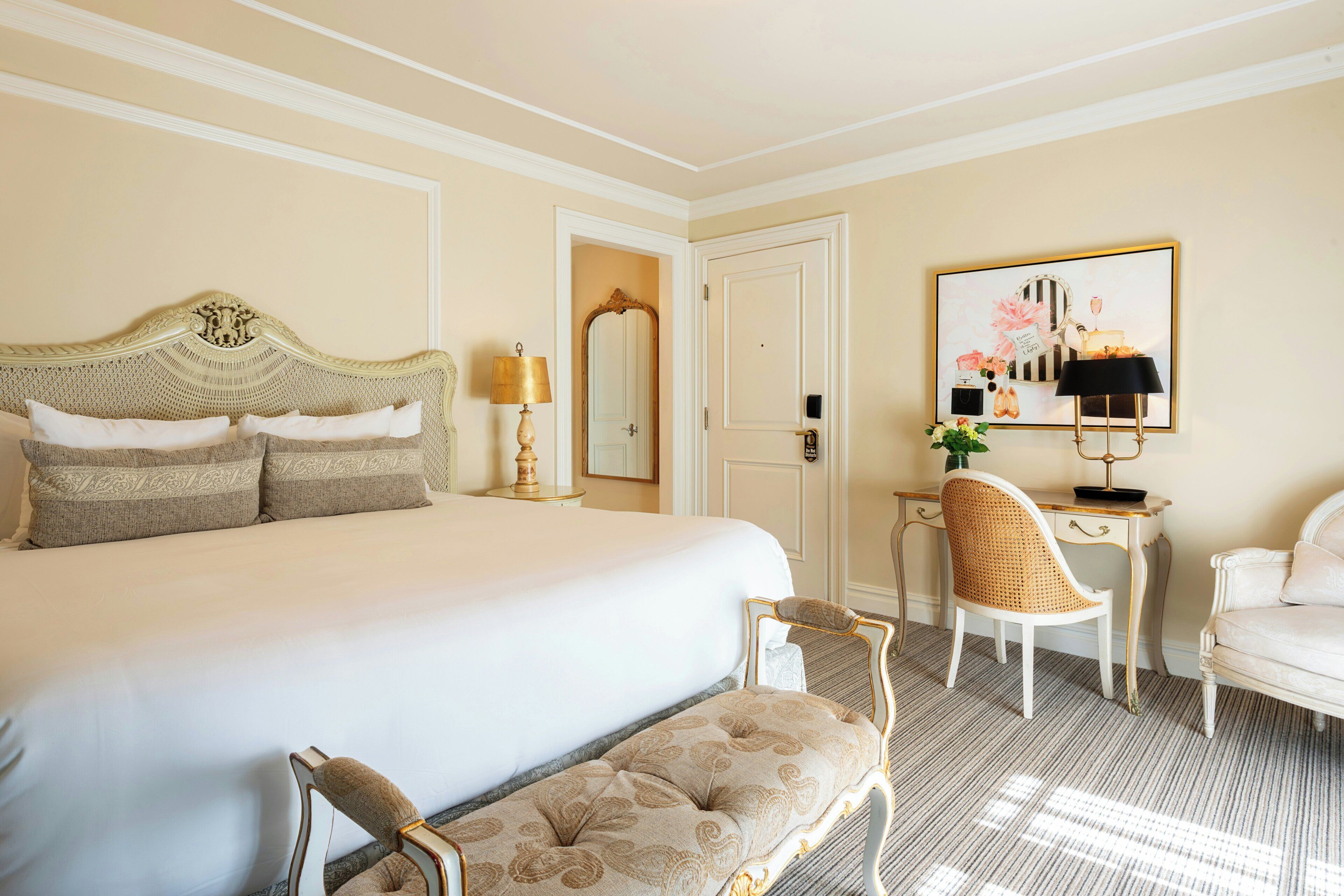 Egyptian cotton sheets, premium bedding, down comforters, in-room safe