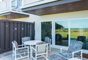 Outdoor dining - **Licensed **Totally Remodeled (2020Oceanfront Townhome with ocean views (Indialantic)