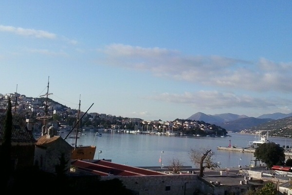 view from my property on the port of Gruž - winter time