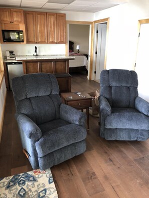 Interior - Lakefront cottage with private deck and dock, amazing porch with sunset views (Hector)