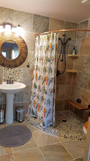 Hair dryer, towels