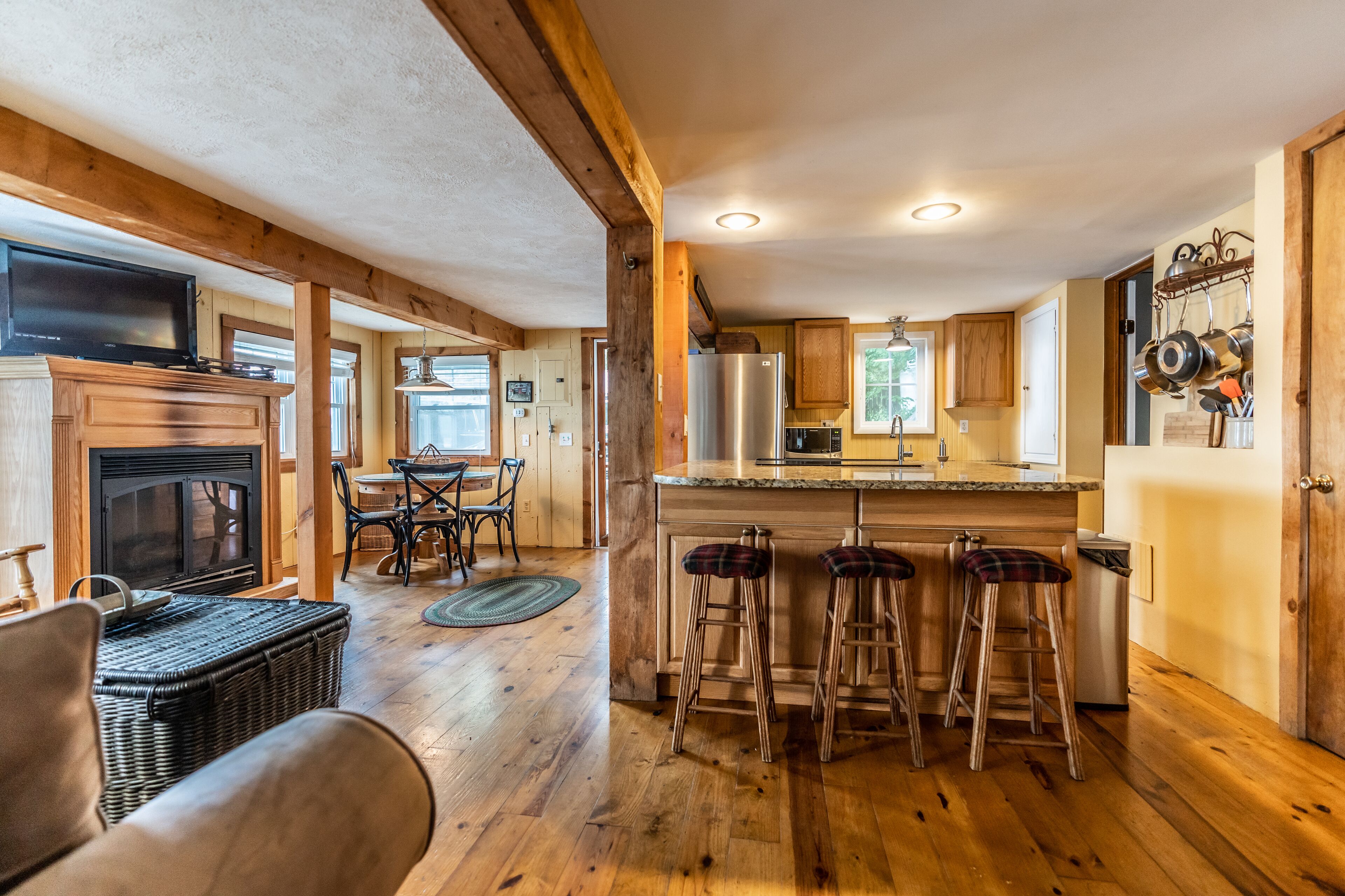 165+ private feet of direct lake frontage, with dock, grill, kayak