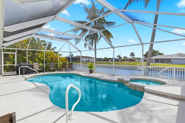 A heated pool