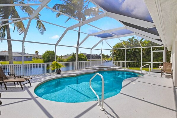 A heated pool