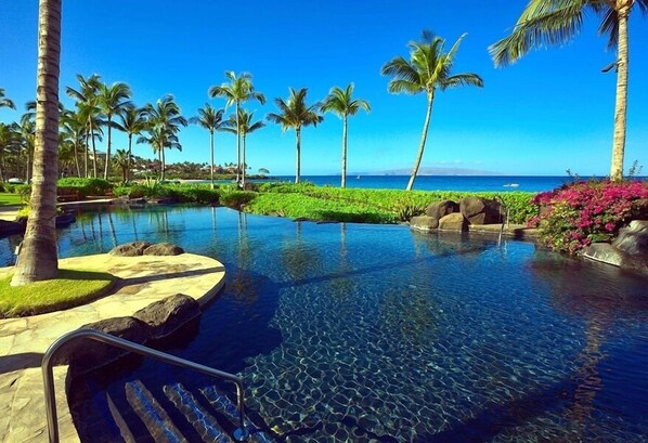 Outdoor pool, a heated pool - Wailea Beach Villas Luxury Four Bedroom Condo L109 Ginger And Palms (Wailea-Makena)