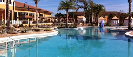 A heated pool