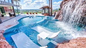 Outdoor pool, a heated pool
