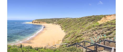 Nära stranden och strandhanddukar