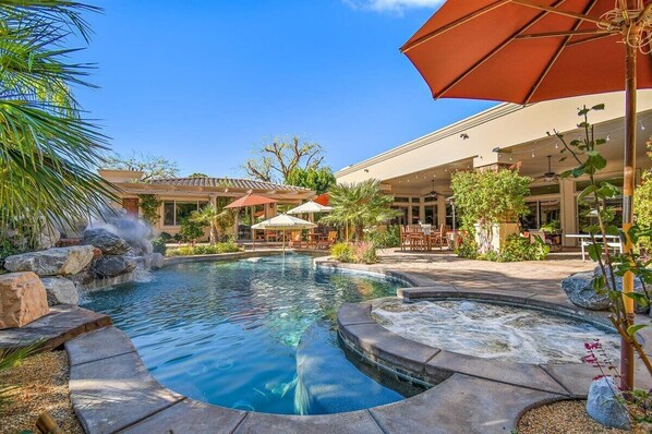 Outdoor pool, a heated pool