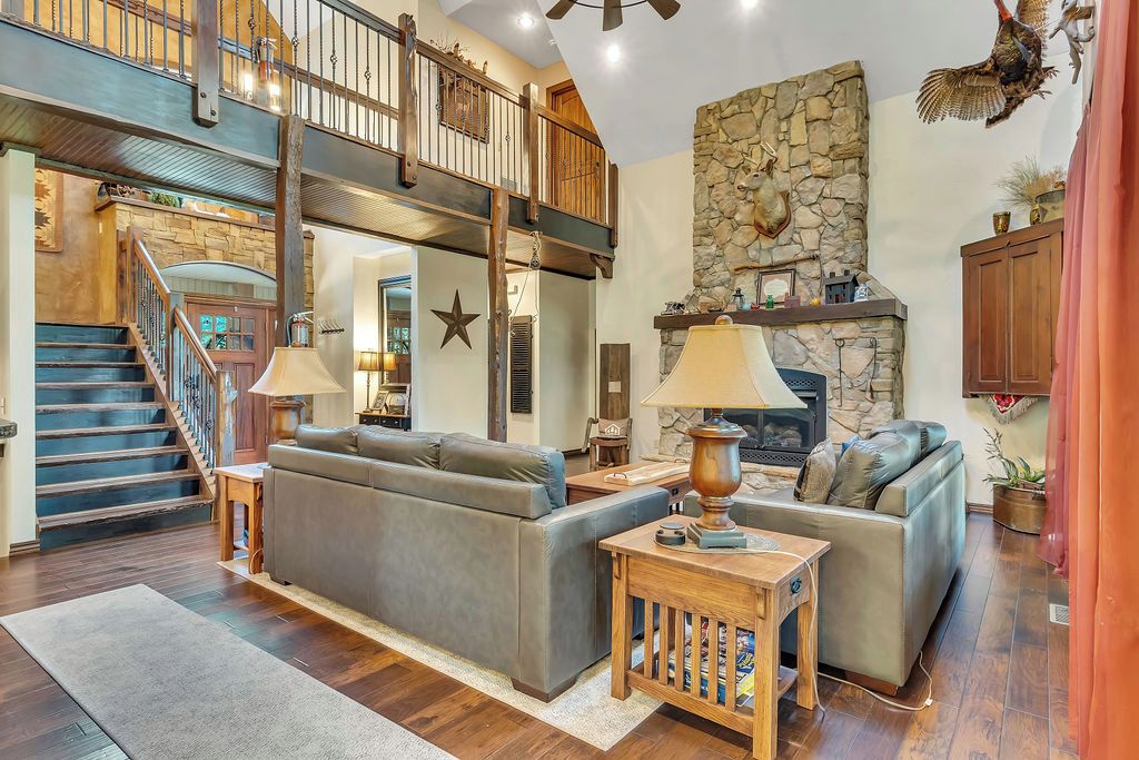Smart TV, fireplace, DVD player, foosball