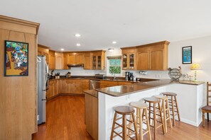 Fridge, microwave, oven, stovetop - Mountain to Sea - Direct Beach Access -Ocean Views - 4BD +Bonus Bedroom (Folly Beach)