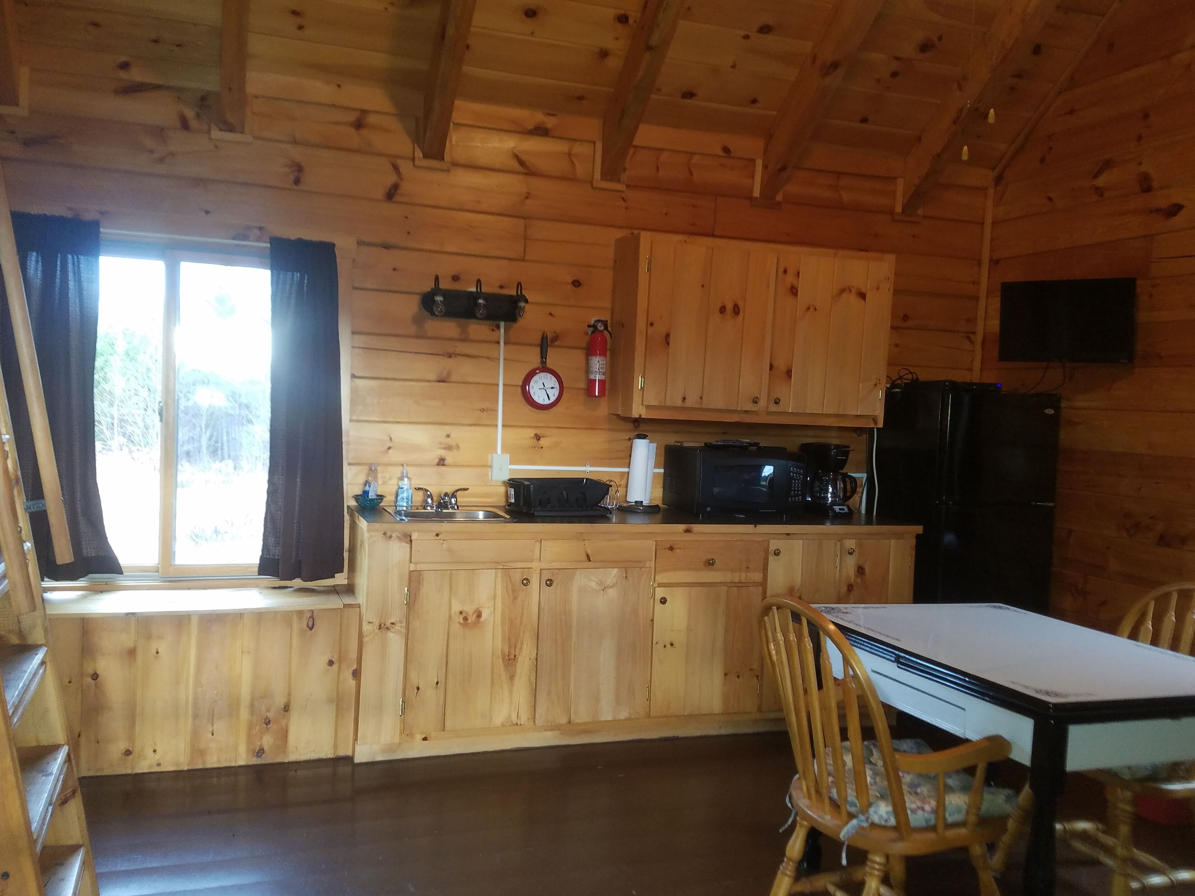 Modern cabin, large interior space,  sleeps 6.