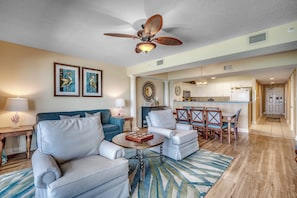 Smart TV, DVD player, books, stereo - 🏖️Stunning Ocean Views | Pools + Hot Tub | The Island 605🏖️ (Myrtle Beach)
