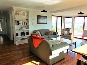 Smart TV, DVD player, books, video library