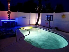 Outdoor pool, a heated pool