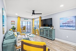 TV, DVD player, books