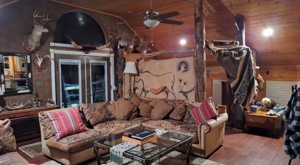 Smart TV, fireplace, DVD player, books