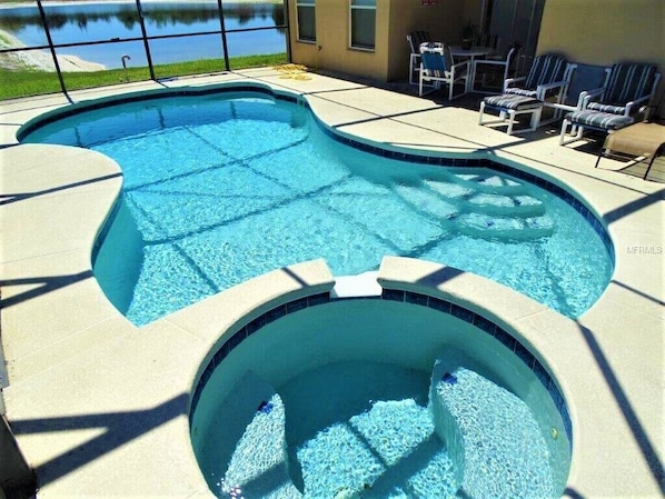 Outdoor pool, a heated pool