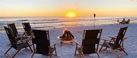Vlak bij het strand