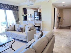 Smart TV, DVD player, books, video library