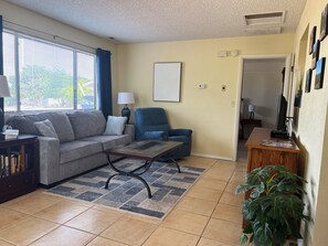 Smart TV, DVD player, books