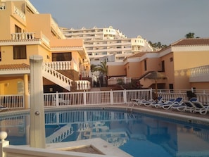 Piscine extérieure, piscine chauffée