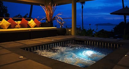 Villa Sapphire, romántica vista al mar Villa privada de 1 dormitorio con piscina y auto gratis