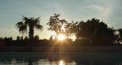 Trulli Collina della Pace, private pool, terrasses, veranda, BBQ, garden, olives