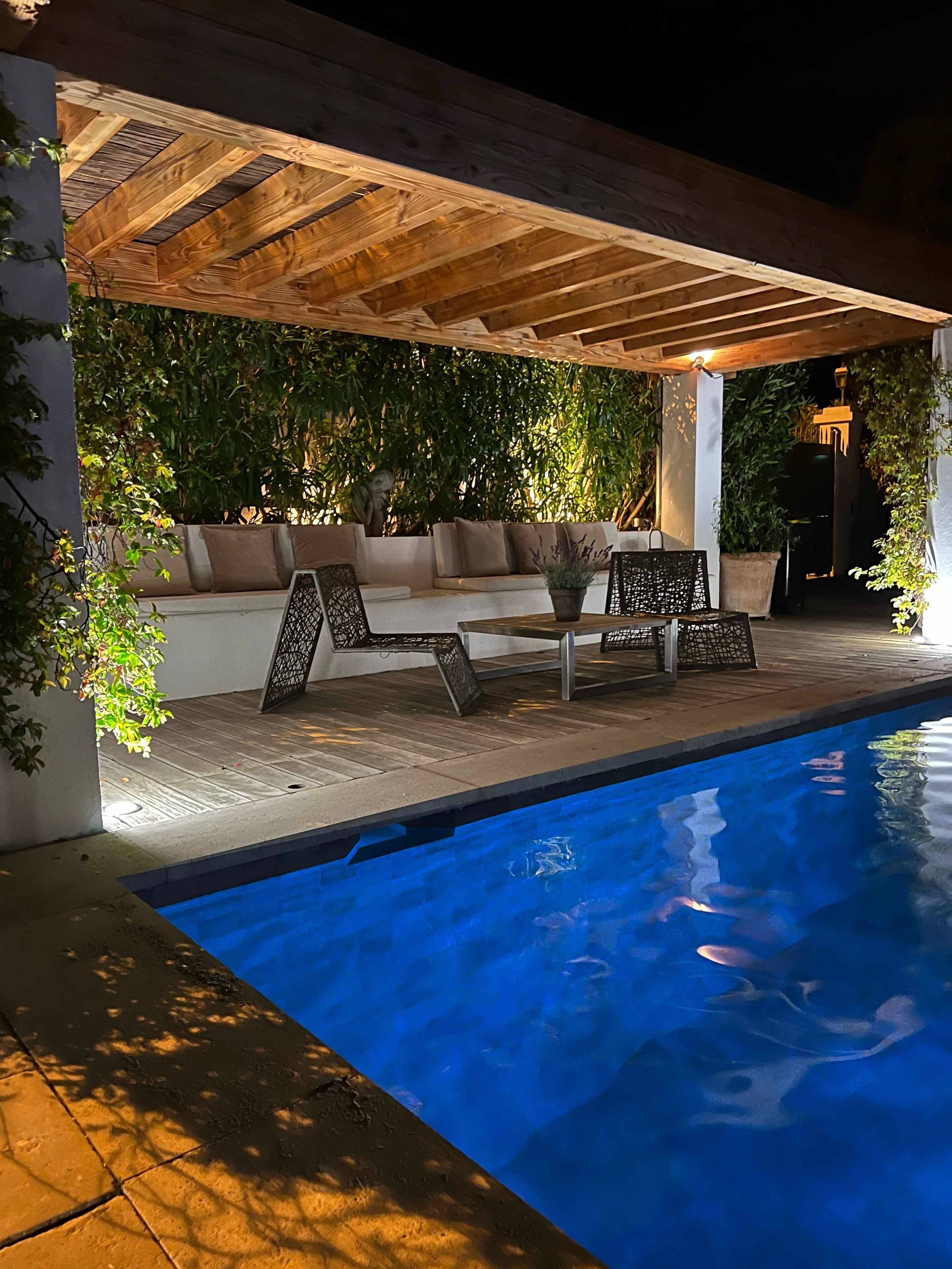 Piscine extérieure, piscine chauffée