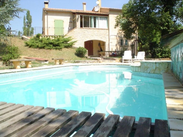 Outdoor pool, a heated pool