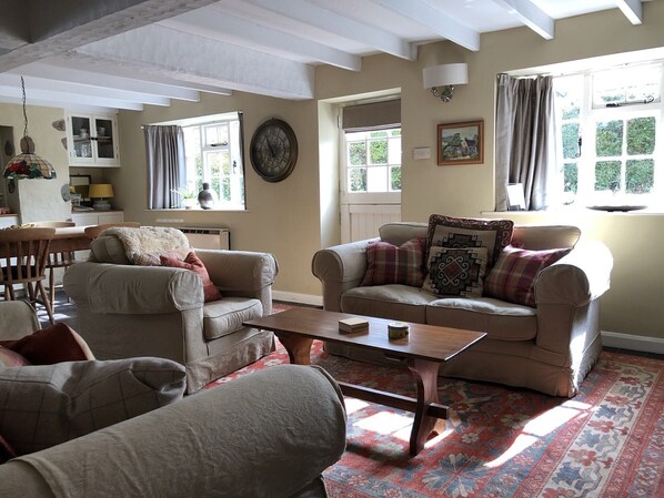 تلفزيون، مدفأة، كُتُب