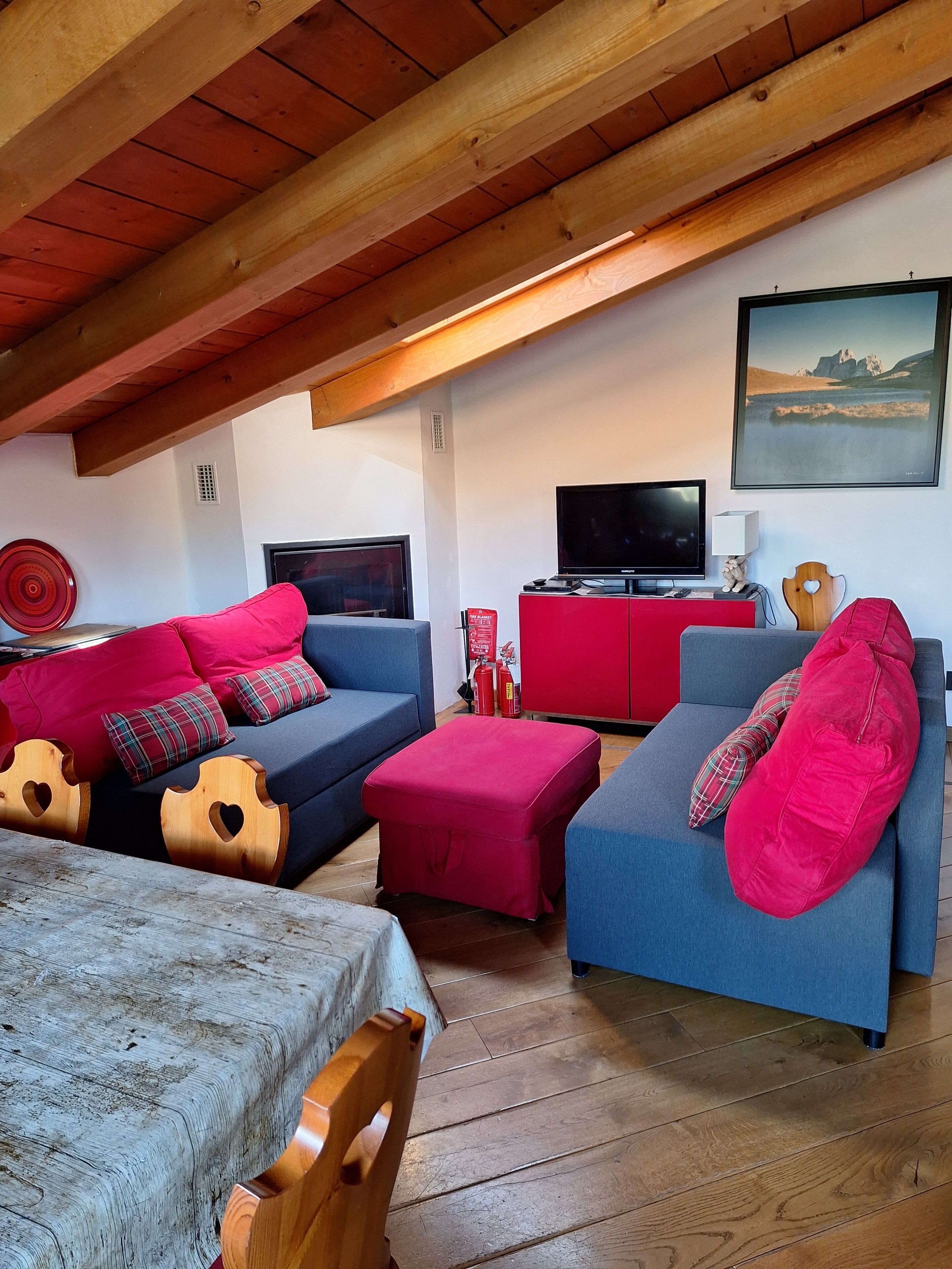 TV, lettore DVD, libri, videoteca