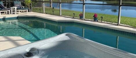Outdoor pool, a heated pool
