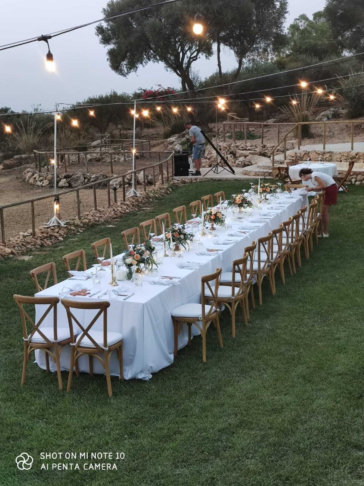 Área externa para banquete