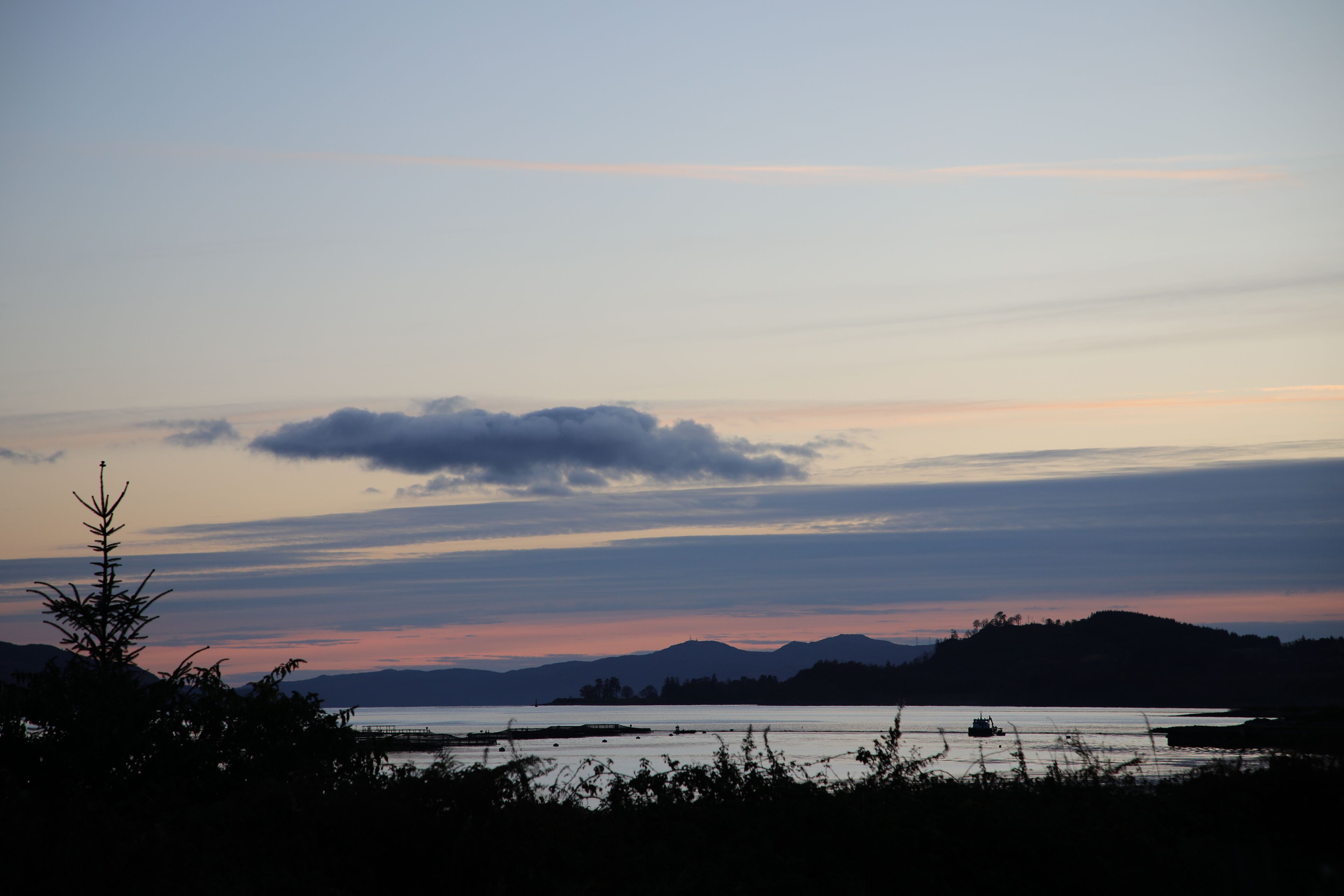 Sunset view from the front garden.