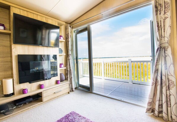 智能電視、壁爐、Netflix、DVD 播放機