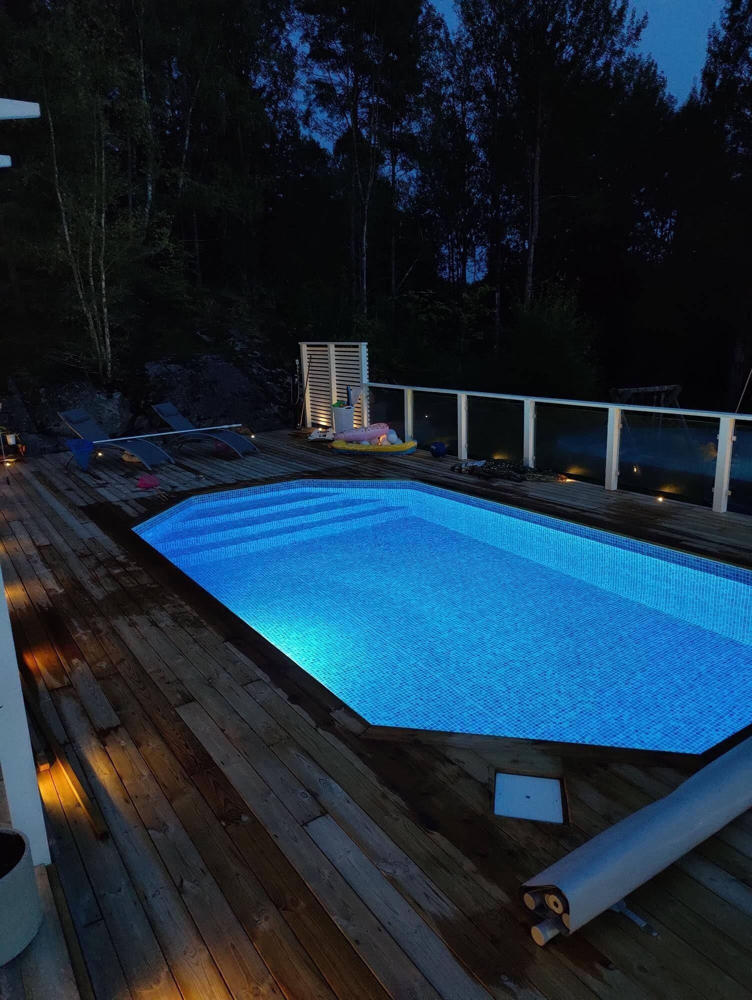 A heated pool