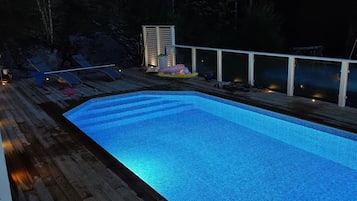 A heated pool