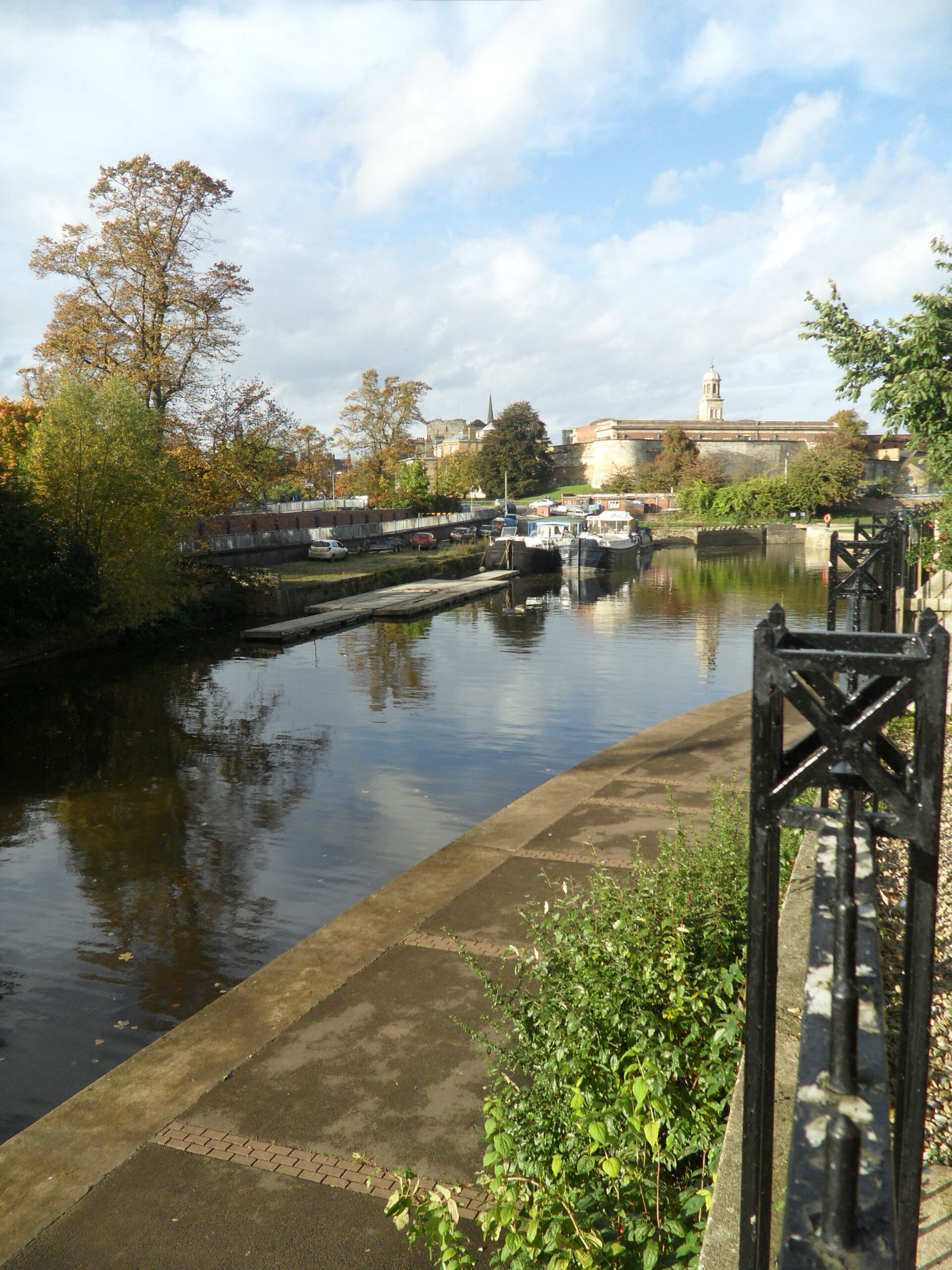 View from garden towards Cliffords Tower and over Foss Basin