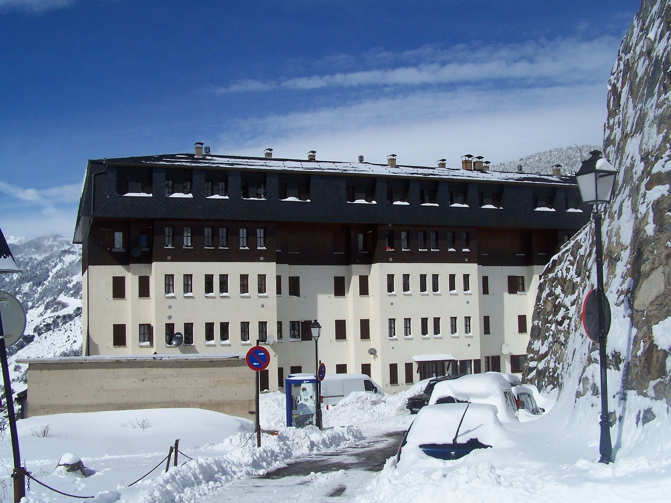 Exterior of apartment block