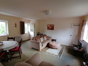 Smart TV, DVD player, books