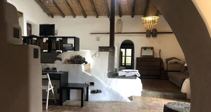 Old Winery Stone House Reconstructed using organic materials between Etna and Taormina ( with a huge garden with fruit trees, little vineyard and fresh air)House with garden