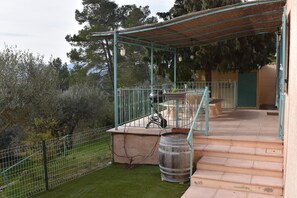 Terrace/patio - Superb air-conditioned villa - Breathtaking view - Swimming pool, Jacuzzi (Vidauban)