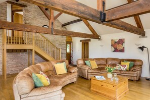 Smart TV, DVD player, books, video library